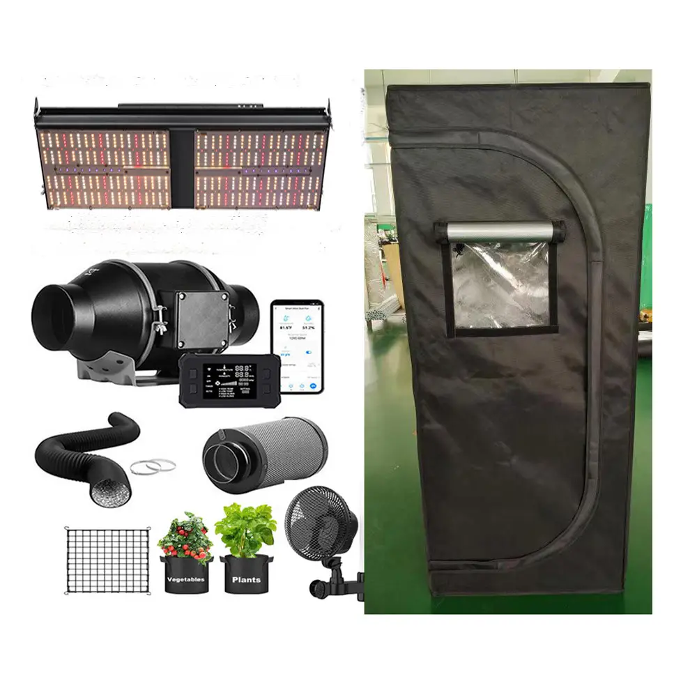 BAVAGREEN WIFI Smart Grow Box Complete Set 120x60x180cm Grow Tent with 240W Samsung LM301H UV IR and Ventilation Fan