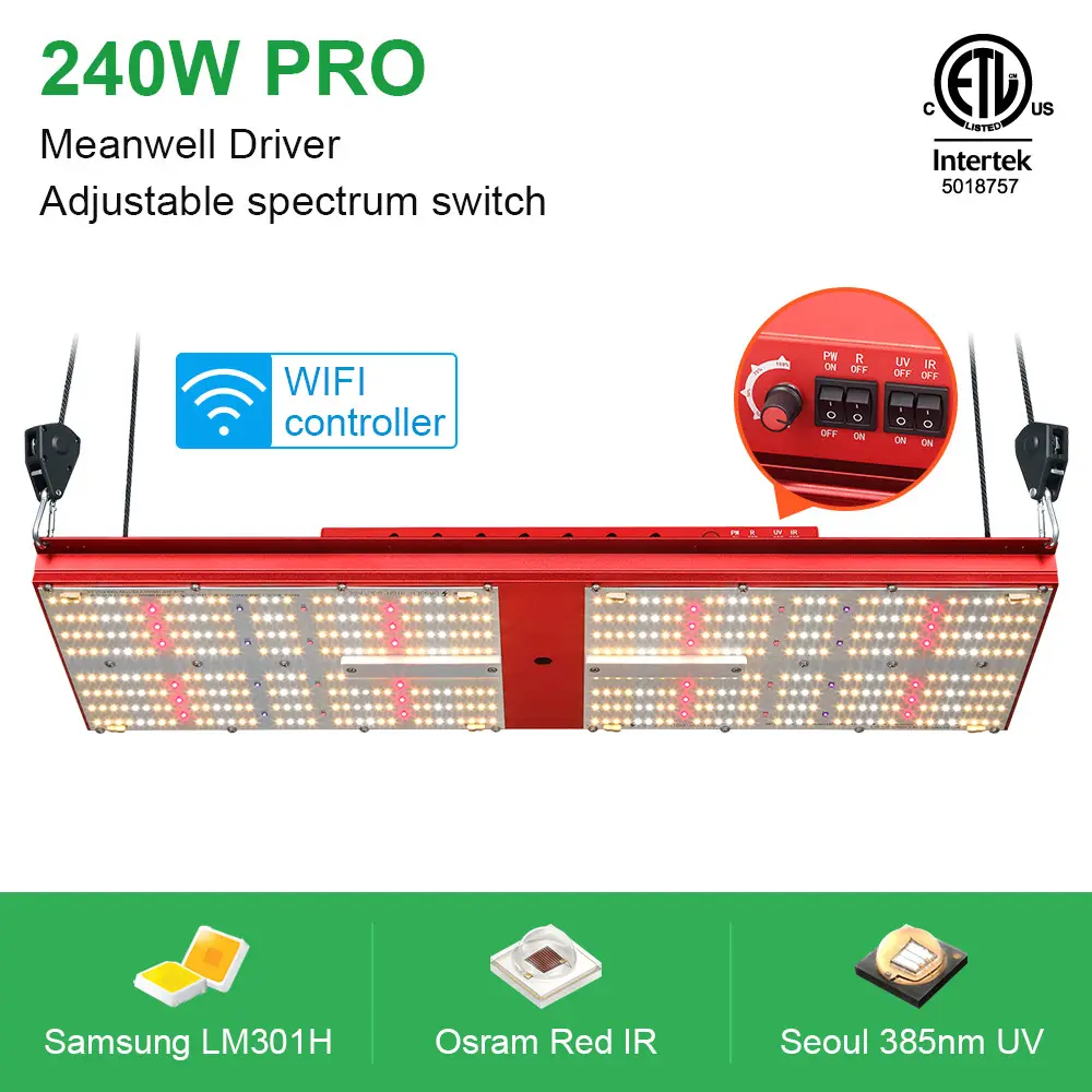 3000k UV IR Quantum Board LM301H 240W Samsung LED Grow Light
