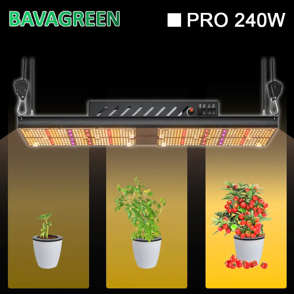 Bavagreen SAA 240W LM301H LED Grow Light 2.60umol/J UV IR RED 624umol/S