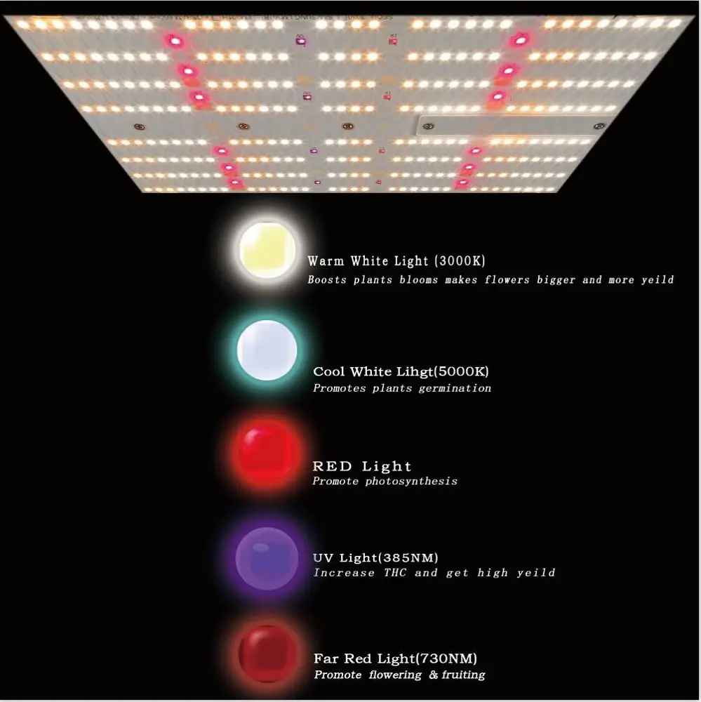 240W SAA 2.60umol/J Full Spectrum Grow Light 624Umol/s LM301H LED Grow Light