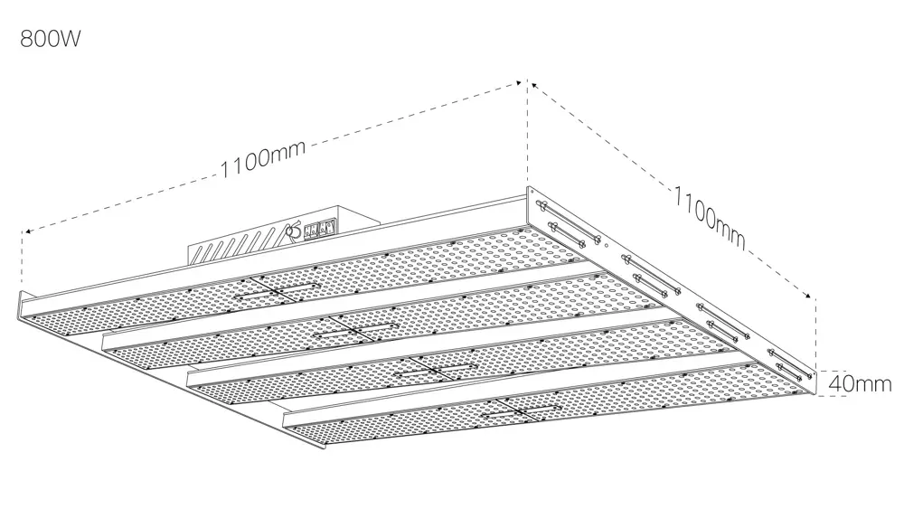 4 Bars 22KG Dimmmable WIFI LED Grow Light 800W SAMSUNG Horticulture LED Strip