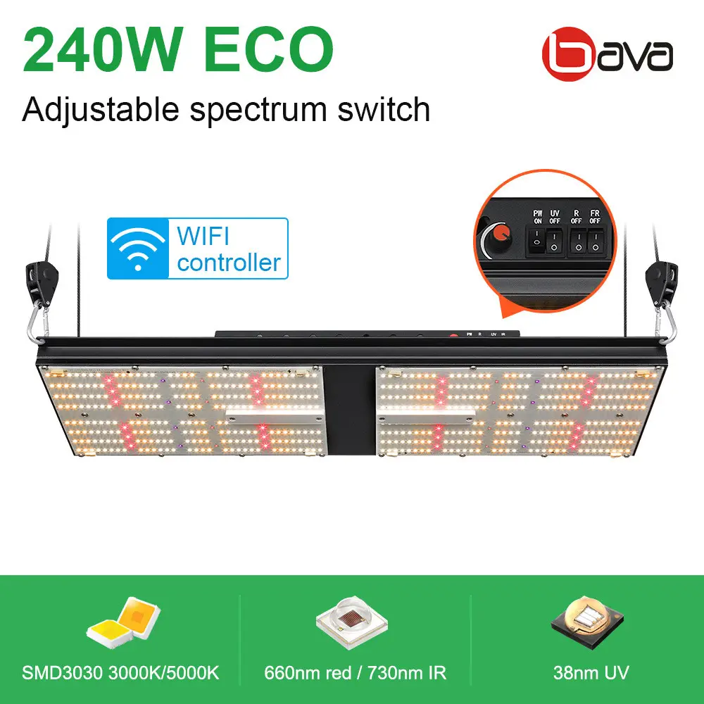 Bars Tent SMD3030 240w Indoor LED Plant Lamp Waterproof Controller