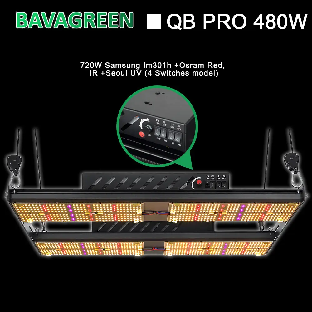 1248 Umol/S 385nm UV Samsung Lm301H CETL Hydroponic LED Grow Lights