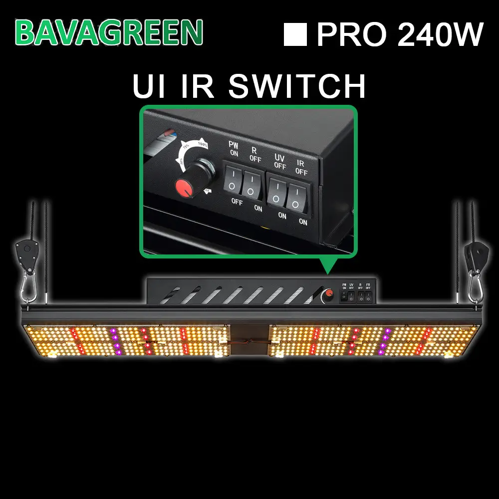 240W Samsung Lm301h Diodes Wifi LED Grow Light Osram Deep Red 660nm