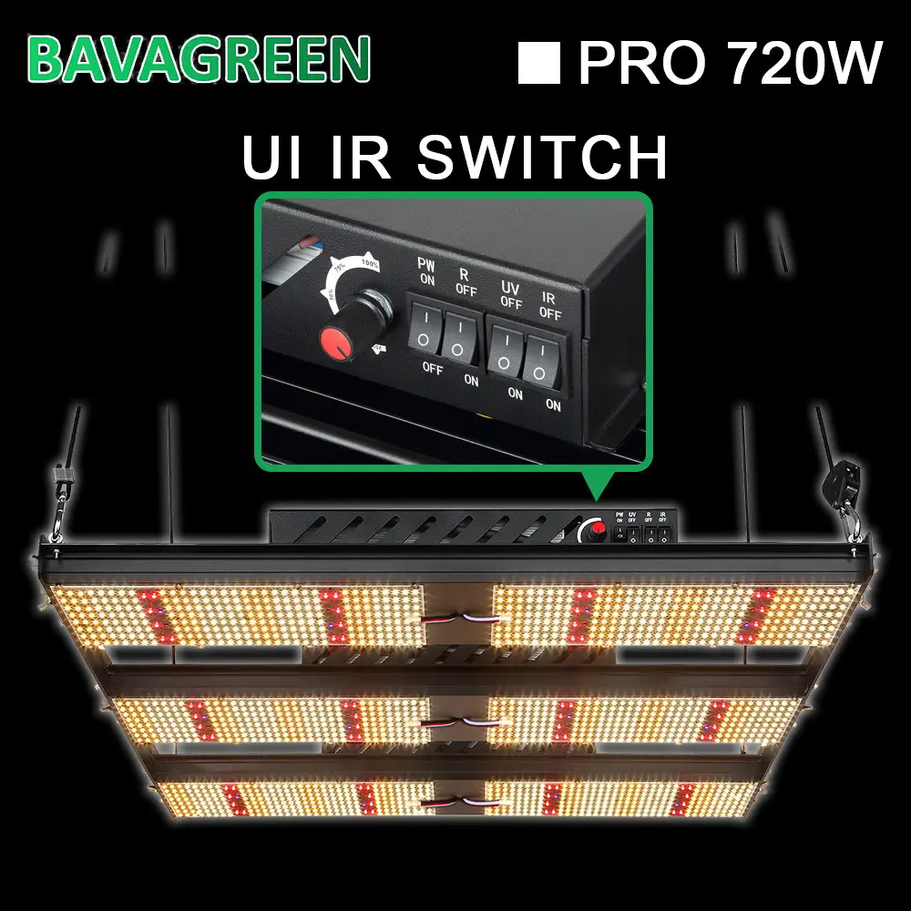 hydroponic tent IP20 720W Dimmable LED Grow Light SAMSUNG LM301B Panel