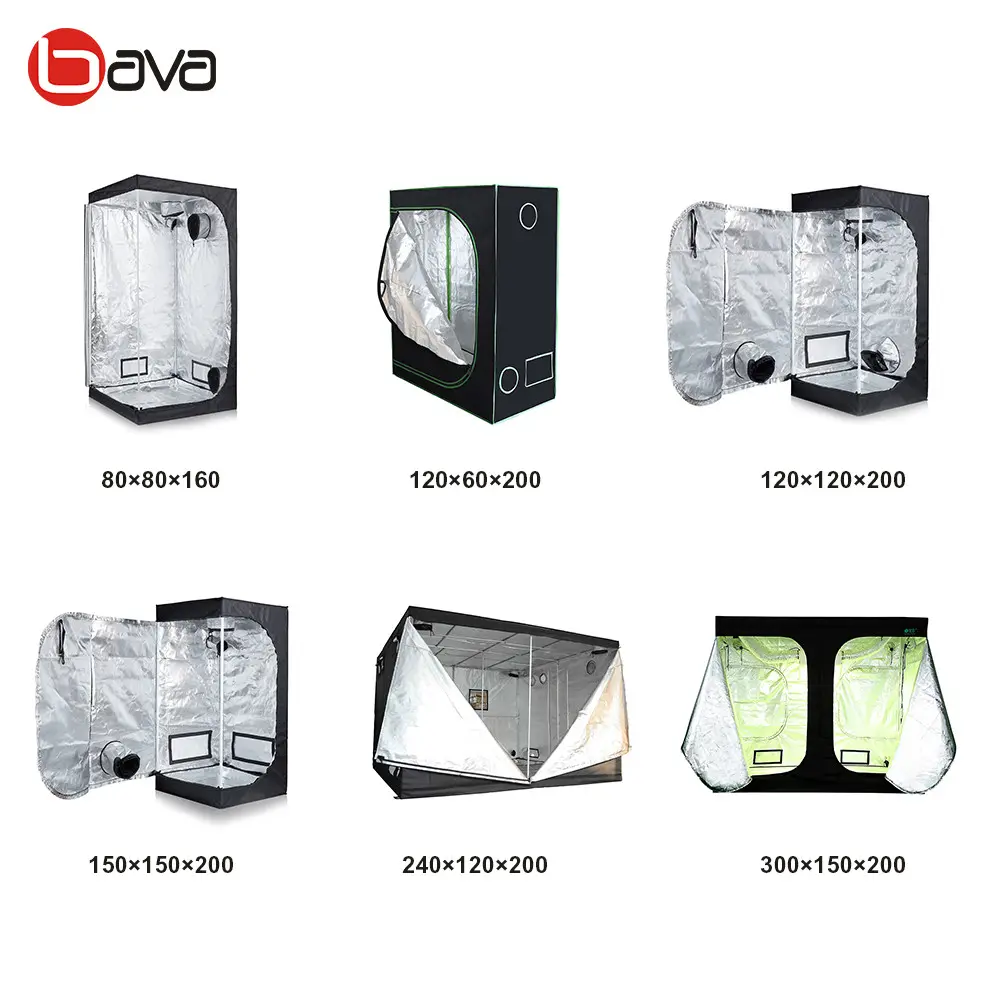 98% Reflective 210D Mylar Highly Reflective 120*240*200cm Hydroponic Grow Tent