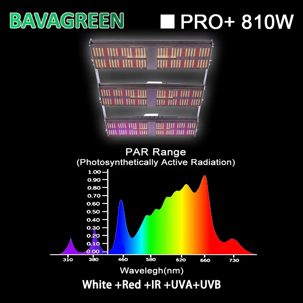Bavagreen LM301H LED Grow Light 5000K White 660nm 8100w With UV IR