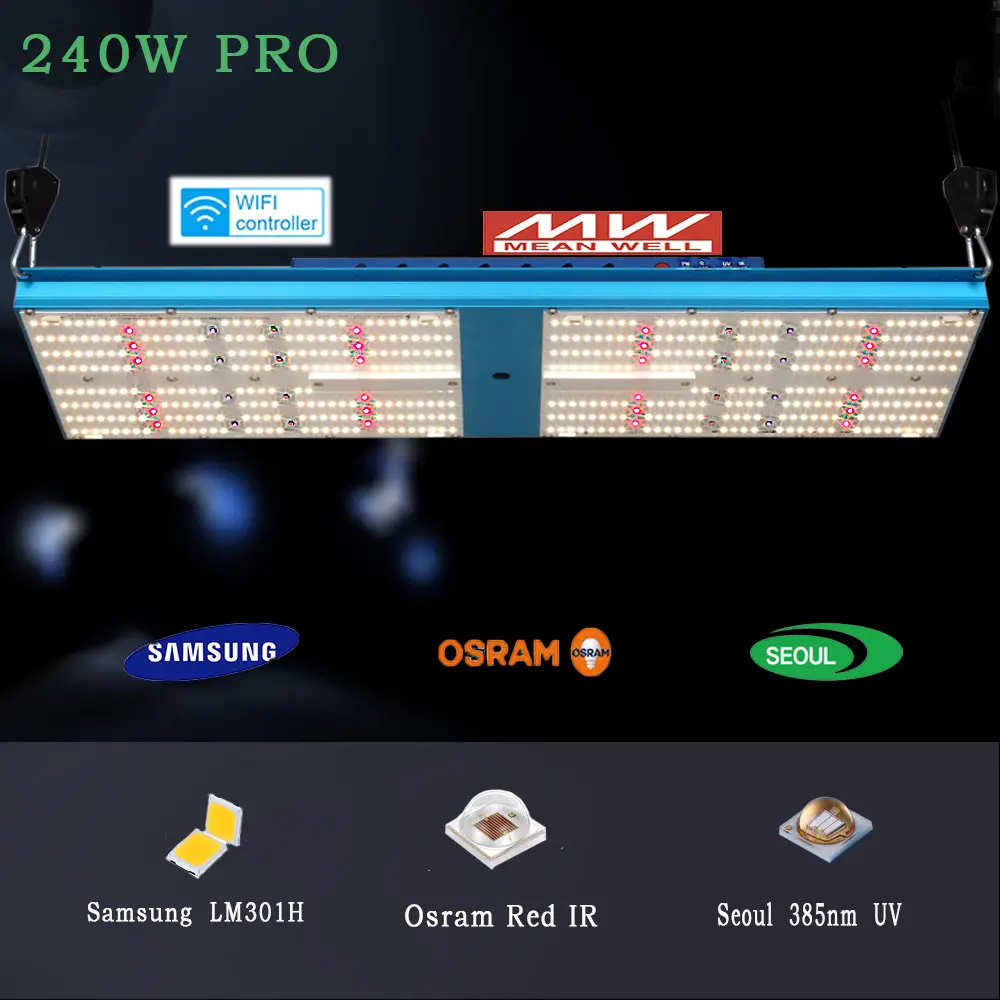 Ir Uv 385nm 624umol/s LM301H LED Grow Light ETL 240W Led Herb Grow Light