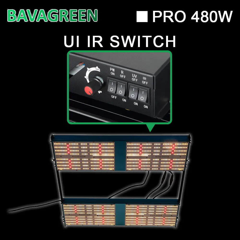 Custom Diodes LM301H LED Grow Light AC100V Ir Uv Led 480w Medical Plants