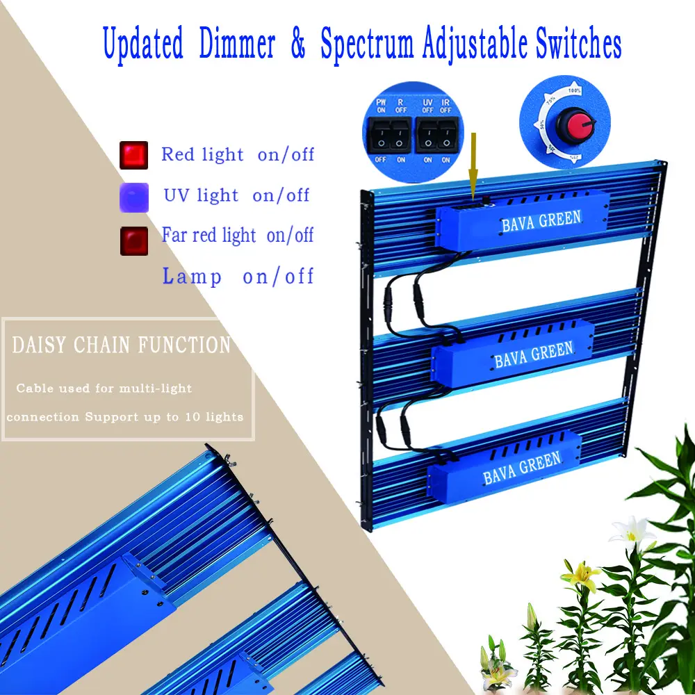 AC277V Samsung LED Grow Light Bar SAA 1836Umol/S Hydroponic