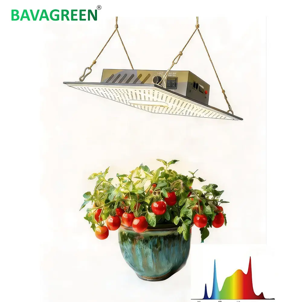 BAVAGREEN 130W Dimmable LED Grow Lamp Auto Time Full Spectrum Independent UV IR LED Plant Light for Vegetables Flower