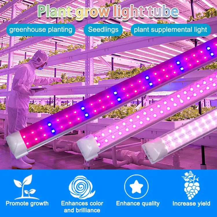 Custom Spectrum 4 Feet 18W Commercial Grow Lights T8 Grow Tube Light Bar